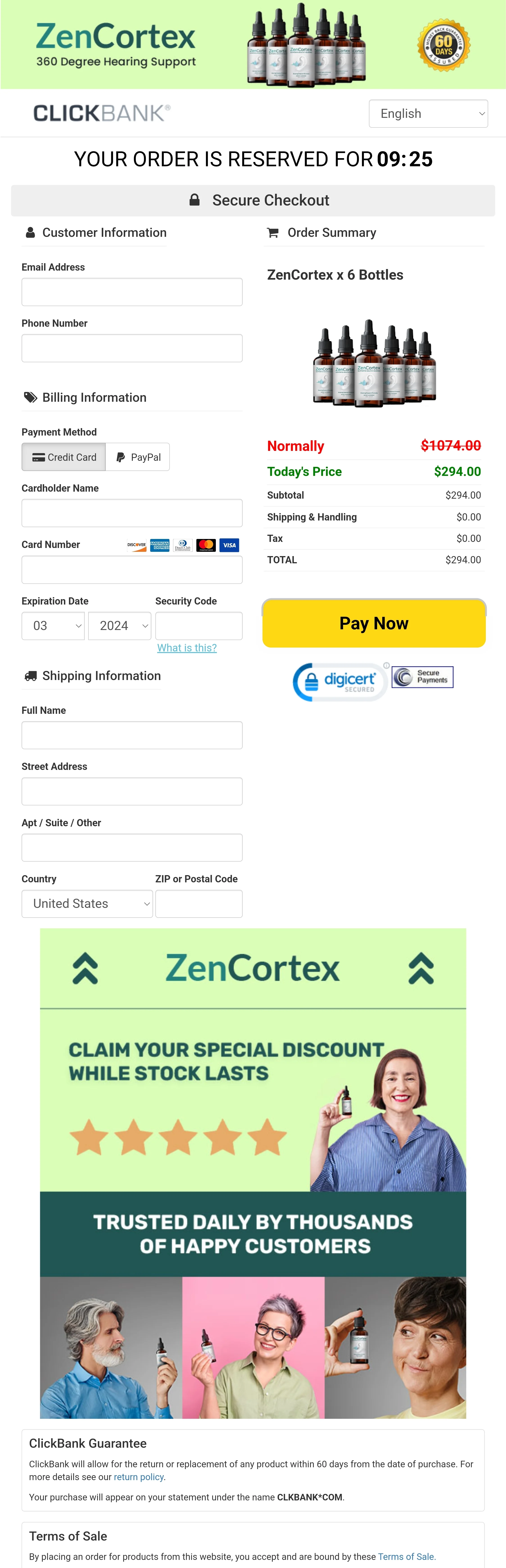 ZenCortex order form